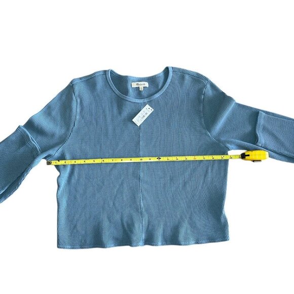 Madewell Fine Ribbed Supercrop Crewneck Long-Sleeve Tee | Size XL - Picture 5 of 5